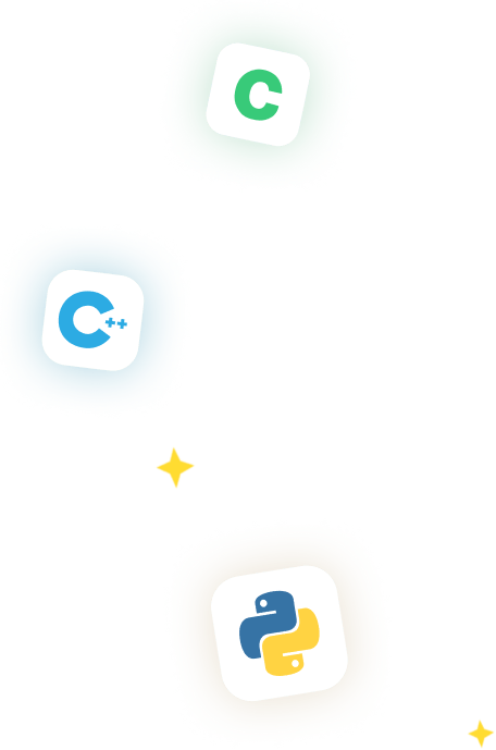 C, C++, and Python Logos